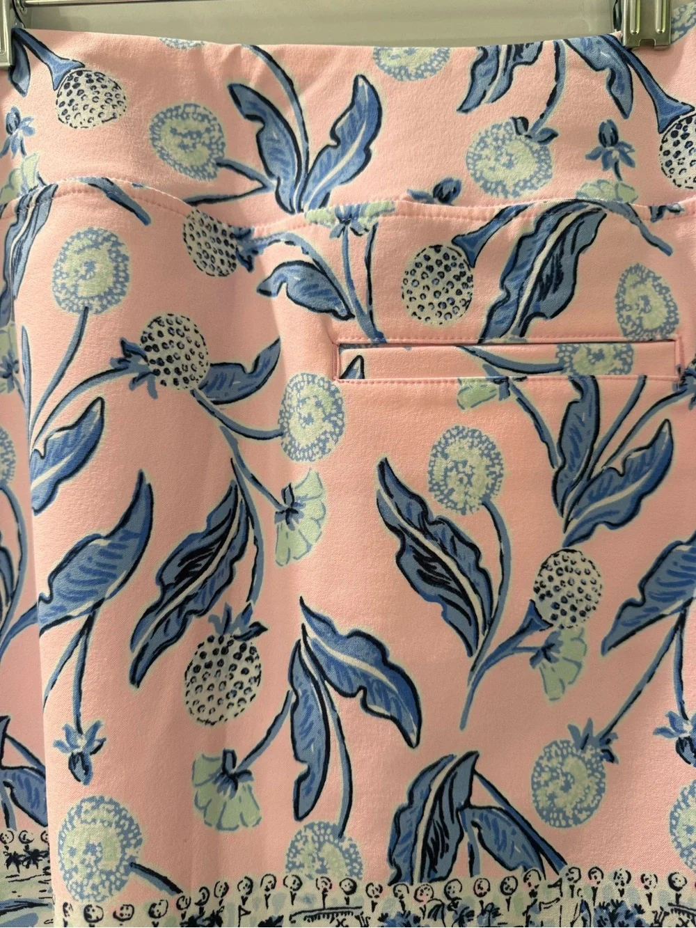 Lily Pulitzer Floral Pink and Blue A-Line Skirt
